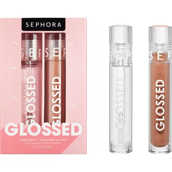 Lesk na rty SEPHORA Glossed - 2 lesky na rty: transparentní a třpytivý 2X5ml