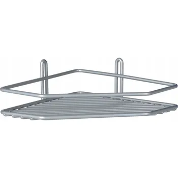 Drátěná police Rohová koupelnová polička I stříbrná Duschy