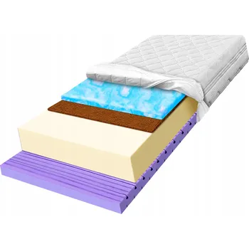 Matrace Matrace 130x200 s masážní pěnou přizpůsobující přírodní materiál H3 25 cm