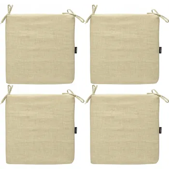 Polštář SADA POLŠTÁŘŮ NA ŽIDLI 40x40 s vázáním BÉŽOVÁ