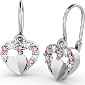 Náušnice Couple, Dětské náušnice Darcy, bílé zlato a zirkony, Brizura dětská, 585-66-3-0357.1B00.0.00.108.14