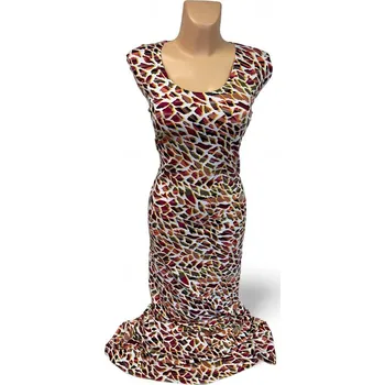 Dámské šaty šaty bez rukávů, Barva Červená, Velikost XXL52, Materiál 96% Viskoza 4% Lycra