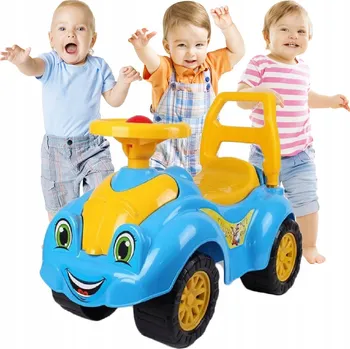 Odrážedlo ODPÍCHOVACÍ AUTO ODRÁŽEDLO Žluto-Modré