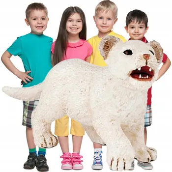 Figurka MALÝ Bílý LEV Zvířátko Figurka PAPO mládě ODOLNÁ Figurka Lvíče