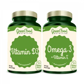 GreenFood Nutrition Omega 3 120 kapslí + Vitamin D3 60 kapslí