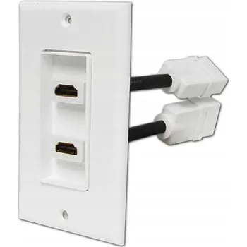 Elektrická zásuvka HDMI ZÁSUVKA DVOJITÁ nástěnná HD04