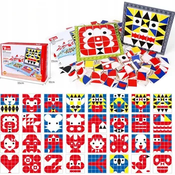 ostatní stavebnice Vzdělávací Stavebnice pro děti DUBIE Geometrické logické puzzle 208 dílků.