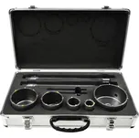 Sada vykružovacích vrtáků do zdiva 9ks, 30,40,65,80,100mm, SDS PLUS/SDS MAX, stopka 300mm GEKO