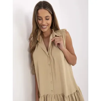 Dámské šaty Šaty 341 SK 5183.08 béžová M