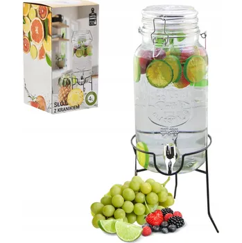 Sklenice Zavařovací Sklenice s kohoutkem sklenice 4L se stojanem