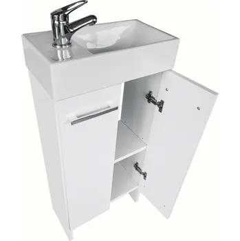 Šatní skříň Skříňka s umyvadlem Paplinskimoebel 40x22 cm, bílá