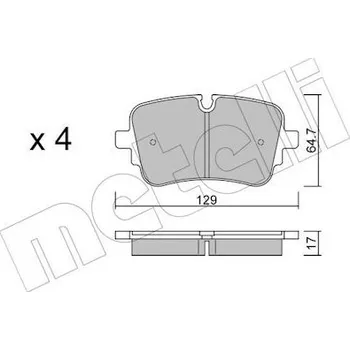 Brzdová destička Sada brzdových destiček, kotoučová brzda METELLI 22-1130-1