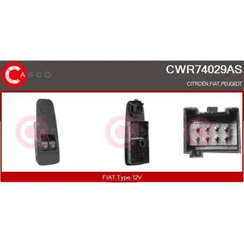 Spínač, zvedací zařízení oken CASCO CWR74029AS