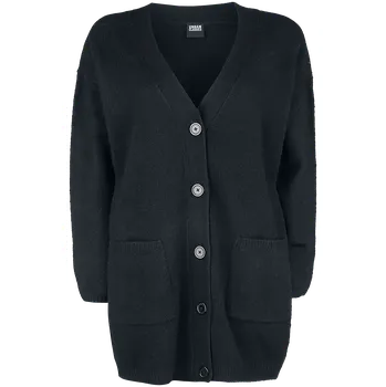 Dámský svetr Kardigan z Urban Classics - Dámský pletený kardigán Chunky Fluffy - Ženy - černá