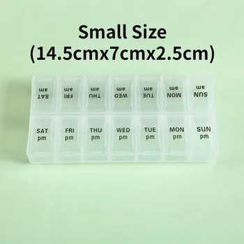 Dávkovač léků Týdenní cestovní dávkovač léků s víkem | dávkovač léků, cestovní organizér - Č. 6