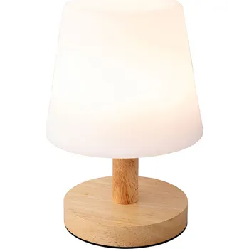 Stojací lampa Dobíjecí Stolní LED Lampa Lumineo 894386 Kov Dřevo Bílá Přírodní (22 cm)