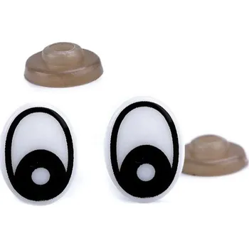 Oči bezpečnostní, 12x16 mm, černé (1pár)