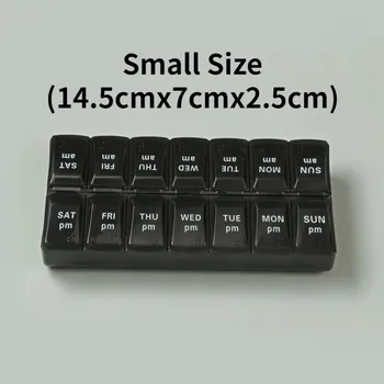 Dávkovač léků Týdenní cestovní dávkovač léků s víkem | dávkovač léků, cestovní organizér - Č. 4