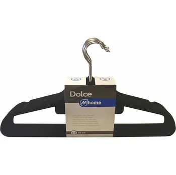 Věšák Šatní ramínka Mondex Plast Samet Černá (42 cm) (10 ks)