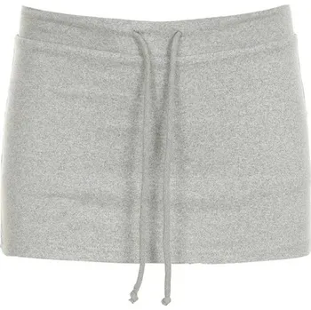 Dámská sukně Krátká retro mini sukně se šněrováním Elegantní ležérní sukně pro ženy Stylová áčková sukně s vysokým pasem na každodenní nošení šedá S