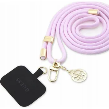 Řemínek na hodinky Guess GUOUCNMG4EU Univerzální CBDY řemínek na šňůrku Lila/Lila Nylon 4G kovový přívěsek