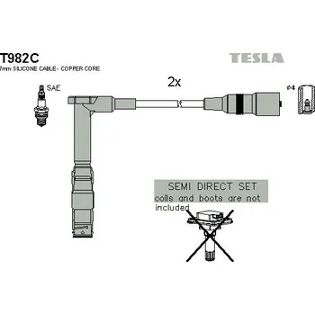 Zapalovací kabel Sada kabelů pro zapalování TESLA T982C