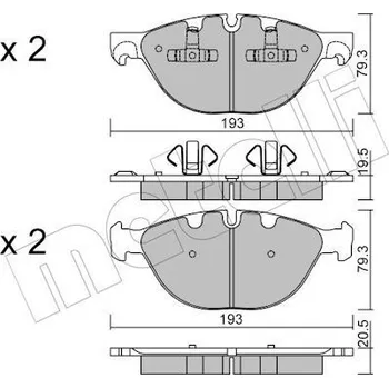 Brzdová destička Sada brzdových destiček, kotoučová brzda METELLI 22-0823-0