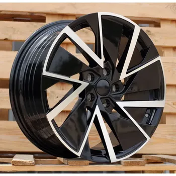 Alu kolo Alu kola Racing Line YF0445, 19x8 5x112 ET45, černá + leštění vhodné pro Škoda Enyaq, Škoda Karoq, Škoda Octavia IV