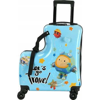 CESTOVNÍ KUFR PRO DĚTI NA KOLEČKÁCH PALUBNÍ ODRÁŽEDLO ZAVAZADLO NA KOLEČKÁCH VOZÍK