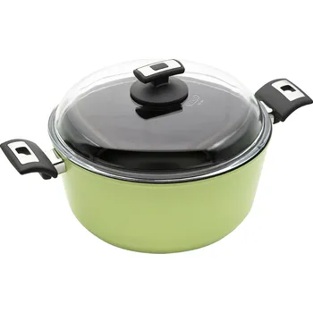 Hrnec Top Alulit Titanový hrnec ø 24 cm x 11 cm / 3.8 l s poklicí, světle zelený