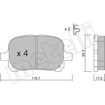 Brzdová destička Sada brzdových destiček, kotoučová brzda METELLI 22-0429-0