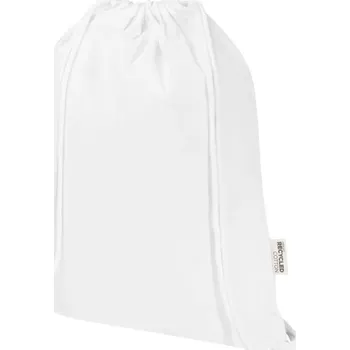 Městský batoh Taška Oregon Blend z recyklovaného GRS o gramáži 140 g/m² se stahovací šňůrkou a objemem 5 l - Bílá