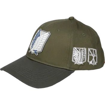 Kšiltovka Kšiltovka Anime z Attack On Titan - Wall Blason - khaki