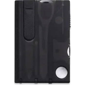 Multifunkční nůž Multifunkční nástrojová karta 8,3 x 5,5 cm Karta na přežití do peněženky ABS a nerezová ocel Outdoor vybavení Kempování černá