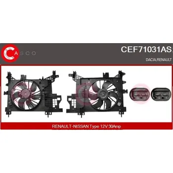 Chladič motoru Elektromotor, větrák chladiče CASCO CEF71031AS