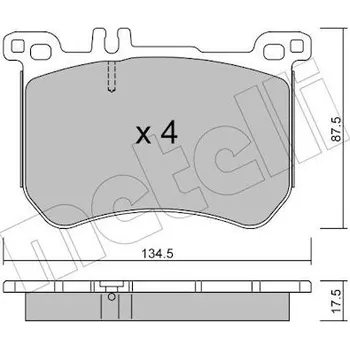 Brzdová destička Sada brzdových destiček, kotoučová brzda METELLI 22-1021-0