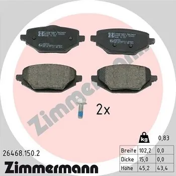 Auto-moto Sada brzdových destiček, kotoučová brzda ZIMMERMANN 26468.150.2