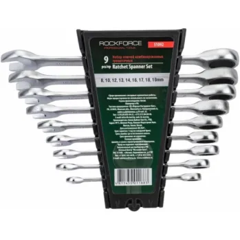 Klíč ROCKFORCE Sada ráčnových očkoplochých klíčů 9dílná.