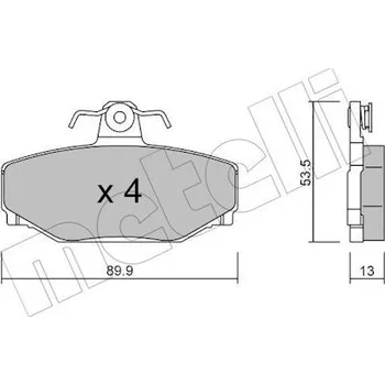 Brzdová destička Sada brzdových destiček, kotoučová brzda METELLI 22-0131-0