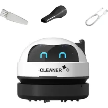 Hubice k vysavači Mini stolní vysavač Dobíjecí bezdrátový čistič klávesnice Přenosný čistič prachu 500mAh Silné sání 3 trysky Kompaktní tichý provoz černá