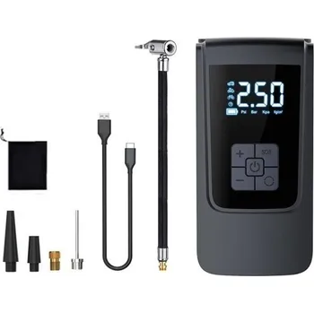 Kompresor Bezdrátové elektrické vzduchové čerpadlo 16x8 cm Přenosný kompresor pro auto kolo motocykl míče Rychlé huštění Přesné měření tlaku