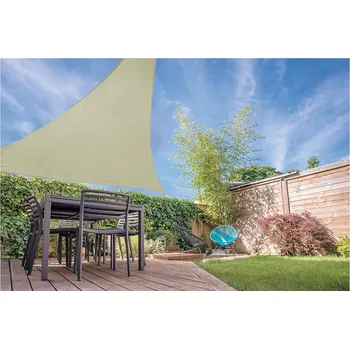Stínicí technika Trojúhelníková stínící plachta Ambiance Textil Písková (3,6 x 3,6 x 3,6 m)