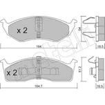 Sada brzdových destiček, kotoučová brzda METELLI 22-0356-0
