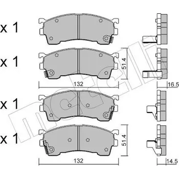 Brzdová destička Sada brzdových destiček, kotoučová brzda METELLI 22-0223-0
