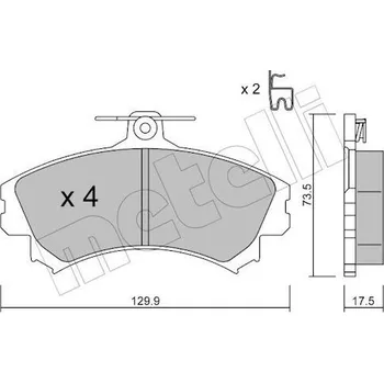 Brzdová destička Sada brzdových destiček, kotoučová brzda METELLI 22-0216-1
