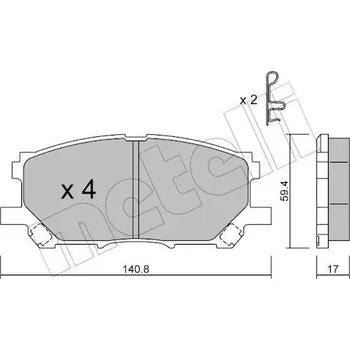 Brzdová destička Sada brzdových destiček, kotoučová brzda METELLI 22-0618-0