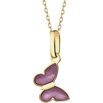 Náušnice Zlaté náušnice s smaltem – motýli - AP541-6624