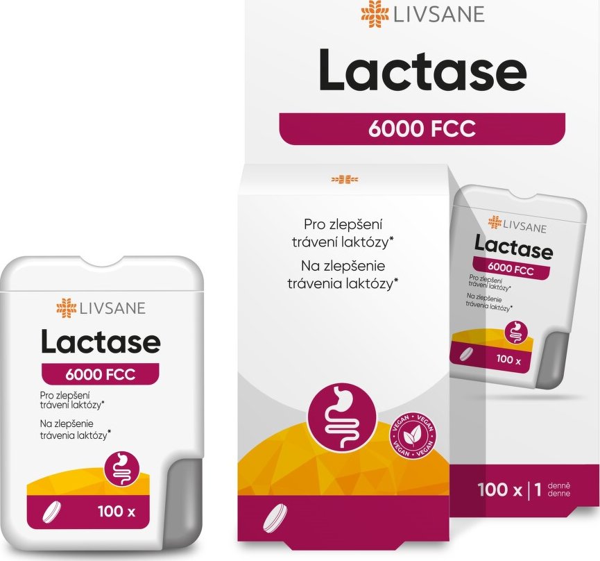 Livsane Lactase 6000 FCC 100 tbl. - Zbozi.cz