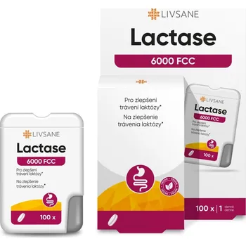 Přírodní produkt Livsane Lactase 6000 FCC 100 tbl.