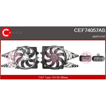 Chladič motoru Elektromotor, větrák chladiče CASCO CEF74057AS